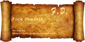 Fock Dominik névjegykártya